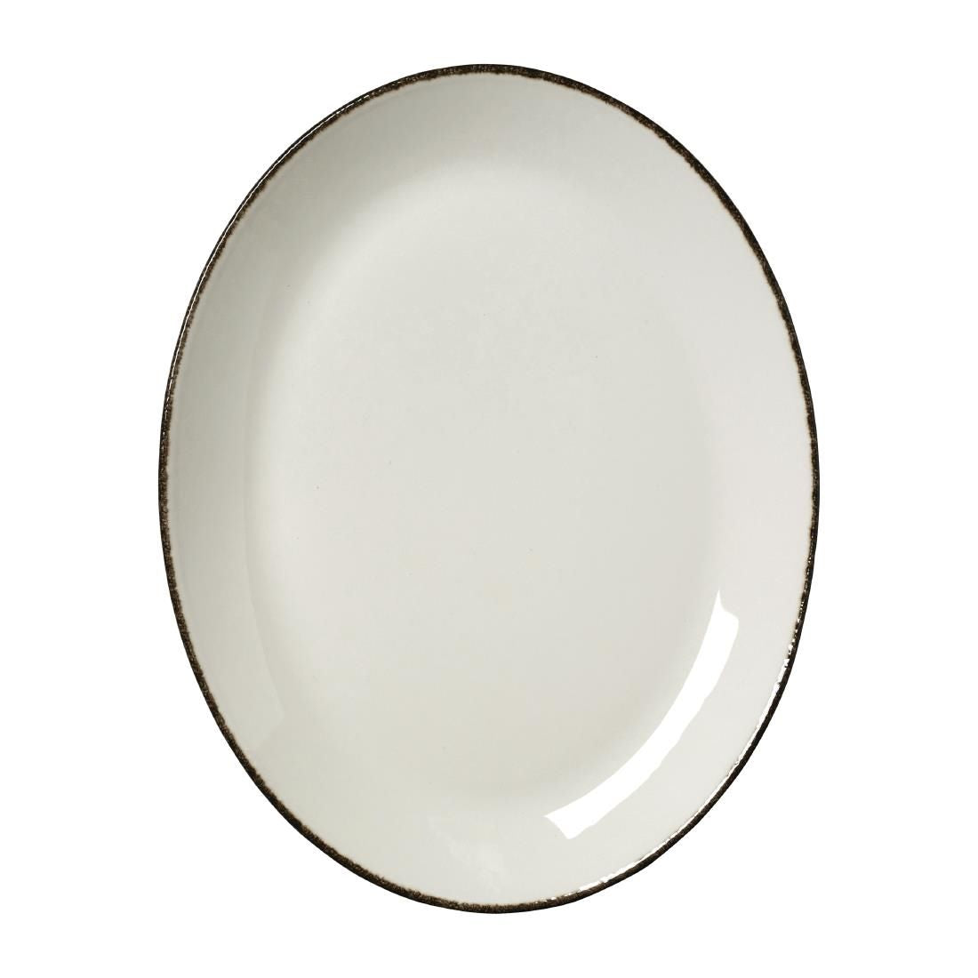 VV1322 Steelite Charcoal Dapple Oval Coupe Plates 305mm (Pack of 12)