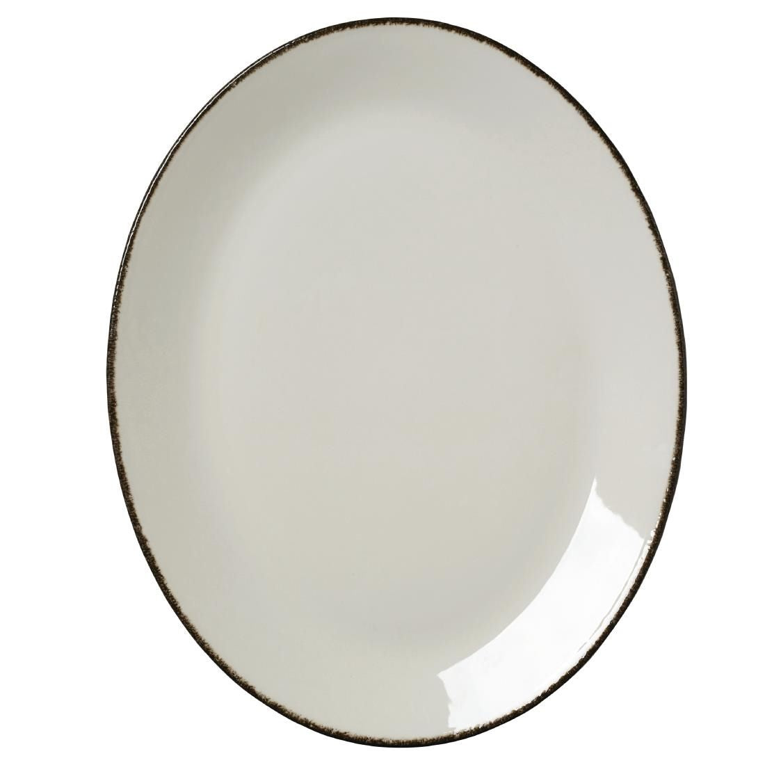 VV1323 Steelite Charcoal Dapple Oval Coupe Plates 342mm (Pack of 12)