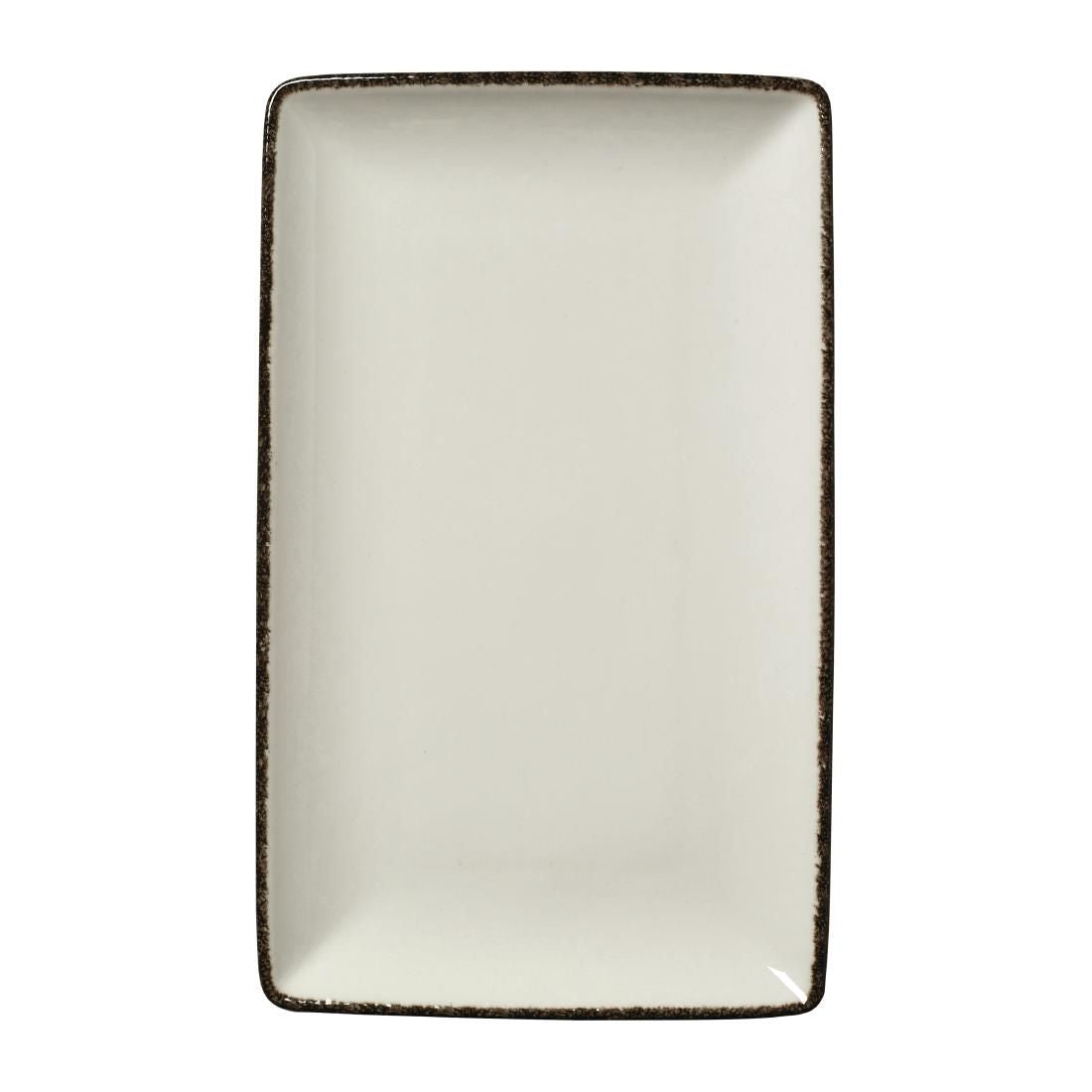 VV1328 Steelite Charcoal Dapple Rectangle One Plates 270 x 167mm (Pack of 6)