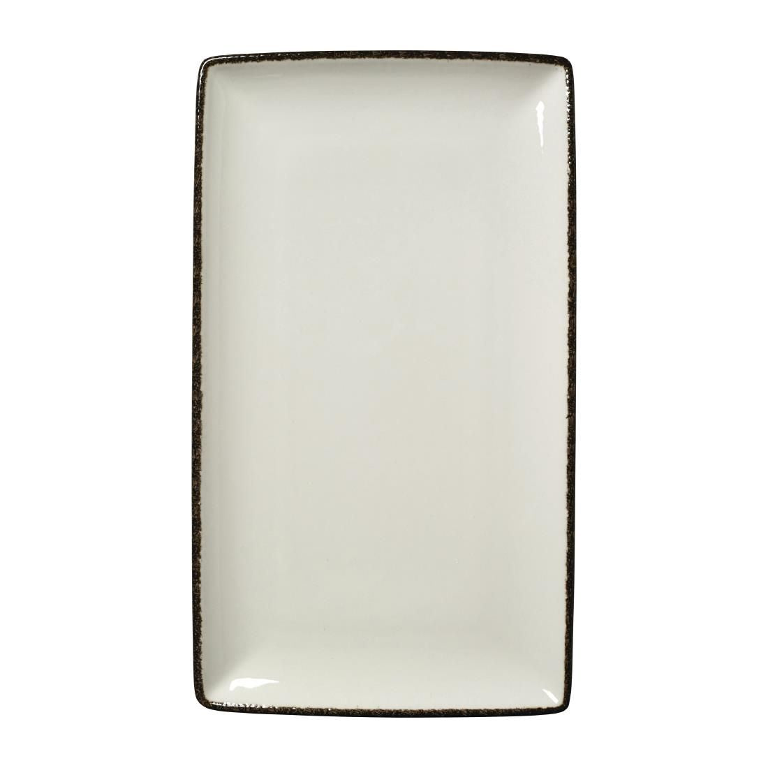 VV1330 Steelite Charcoal Dapple Rectangle Three Plates 330 x 190mm (Pack of 6)