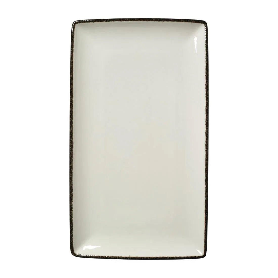VV1330 Steelite Charcoal Dapple Rectangle Three Plates 330 x 190mm (Pack of 6) - JD Catering Equipment Solutions Ltd