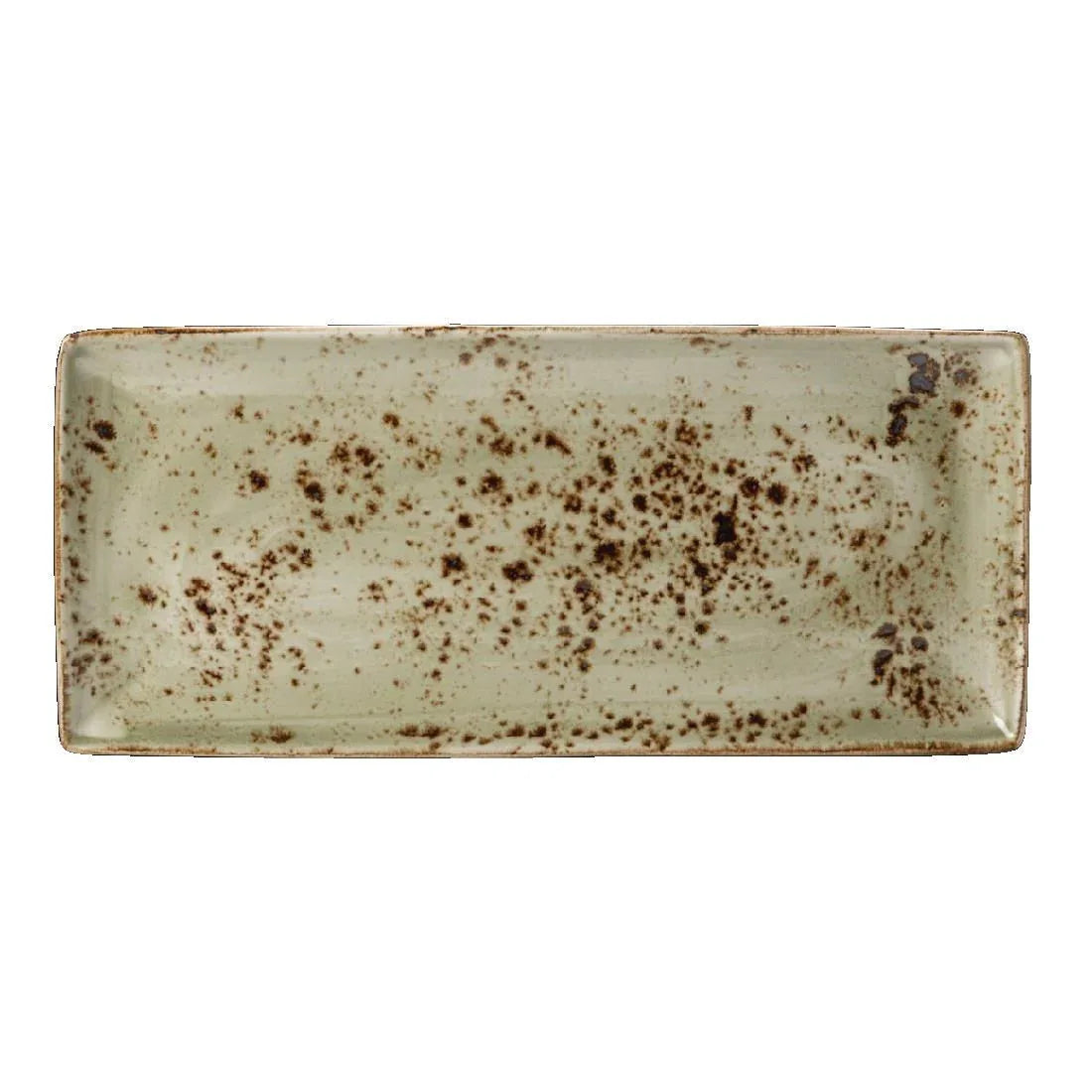 V055 Steelite Craft Green Rectangular Platters 370 x 165mm (Pack of 6) - JD Catering Equipment Solutions Ltd