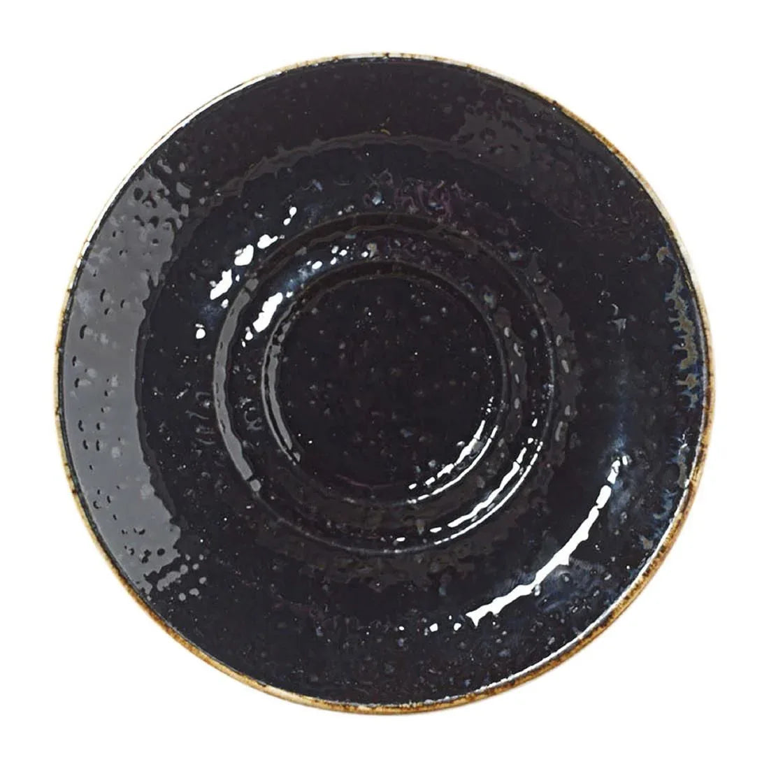 VV1036 Steelite Craft Liquorice Saucers Small Double-Well 118mm (Pack of 12) - JD Catering Equipment Solutions Ltd