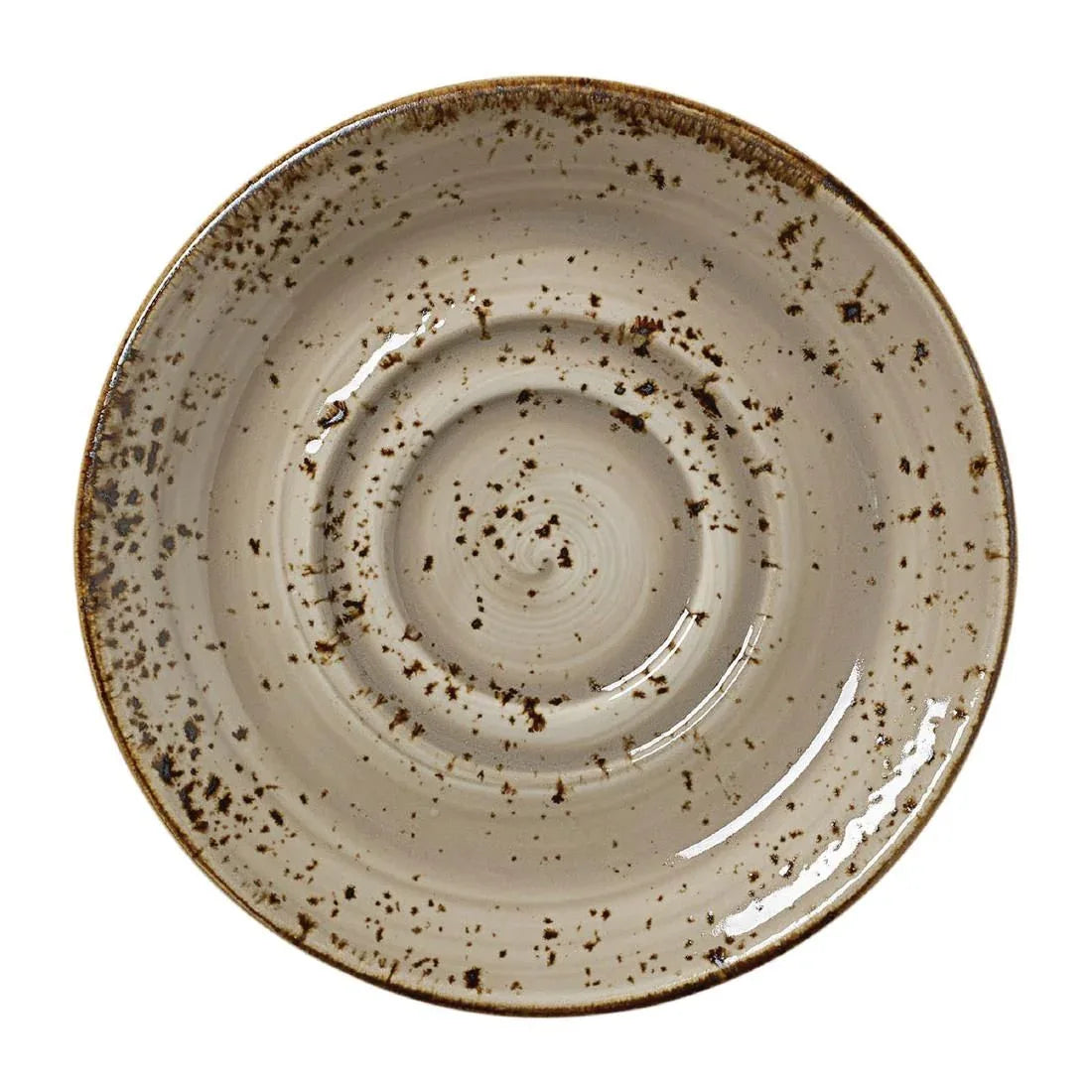 VV1019 Steelite Craft Porcini Saucers Large Double-Well 145mm (Pack of 36) - JD Catering Equipment Solutions Ltd