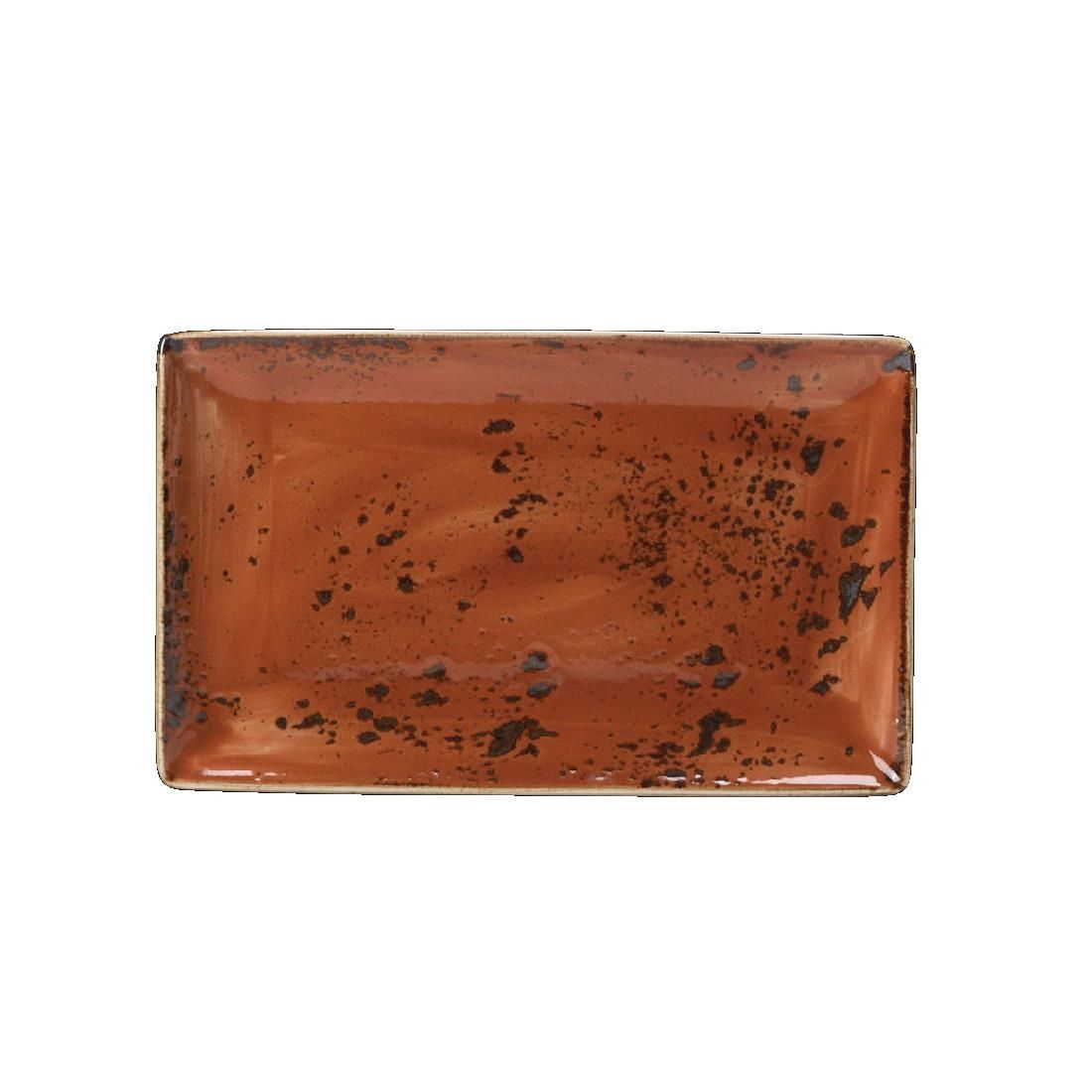 V134 Steelite Craft Terracotta Rectangular Platters 270mm (Pack of 6)