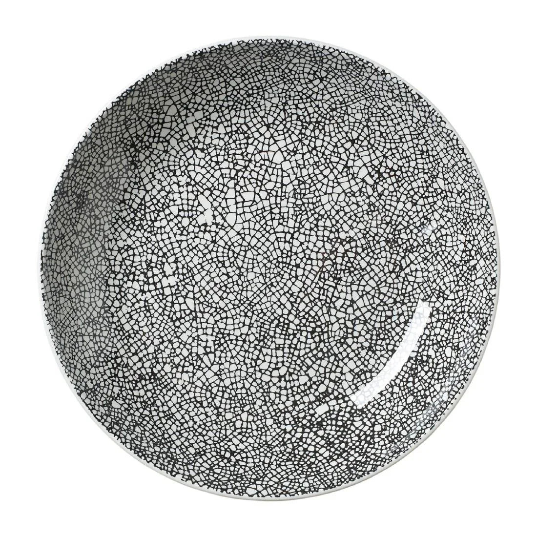VV1047 Steelite Ink Crackle Black Coupe Bowls 205mm (Pack of 12) - JD Catering Equipment Solutions Ltd