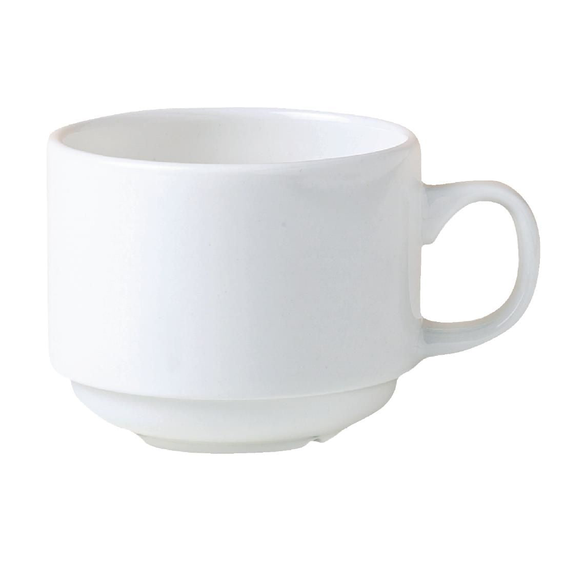 V6883 Steelite Monaco White Stacking Cups 212ml (Pack of 36)