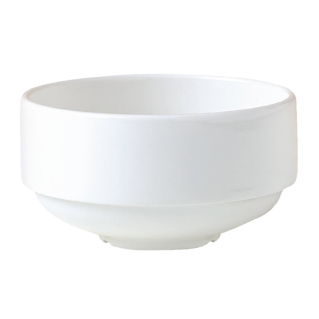 V6874 Steelite Monaco White Stacking Unhandled Soup Cups 285ml (Pack of 36)