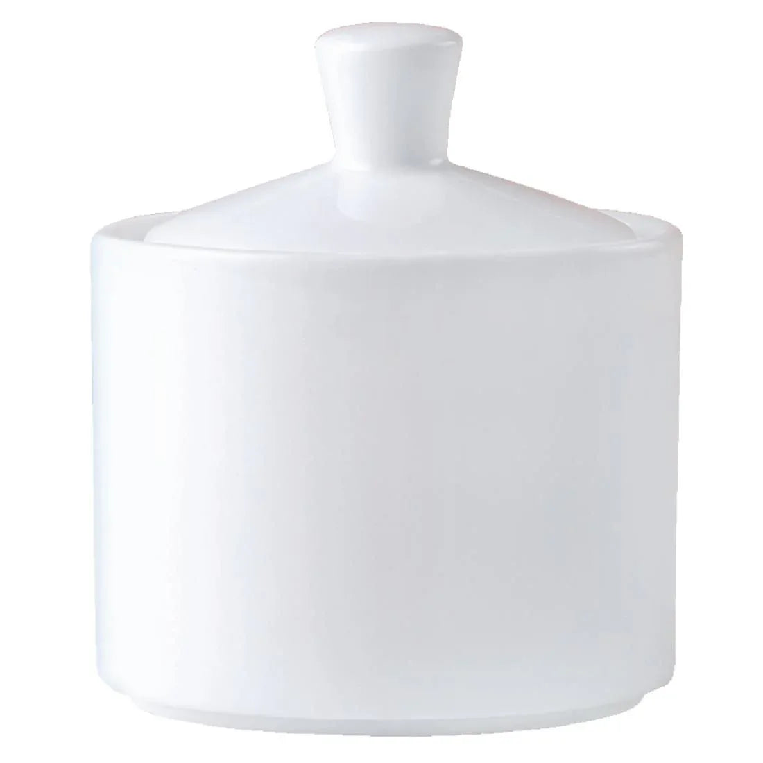 V7442 Steelite Monaco White Vogue Sugar Pots and Lids (Pack of 6) - JD Catering Equipment Solutions Ltd
