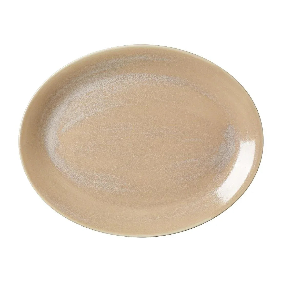 VV1939 Steelite Revolution Sandstone Oval Coupe Plate 342mm (Pack of 12) - JD Catering Equipment Solutions Ltd
