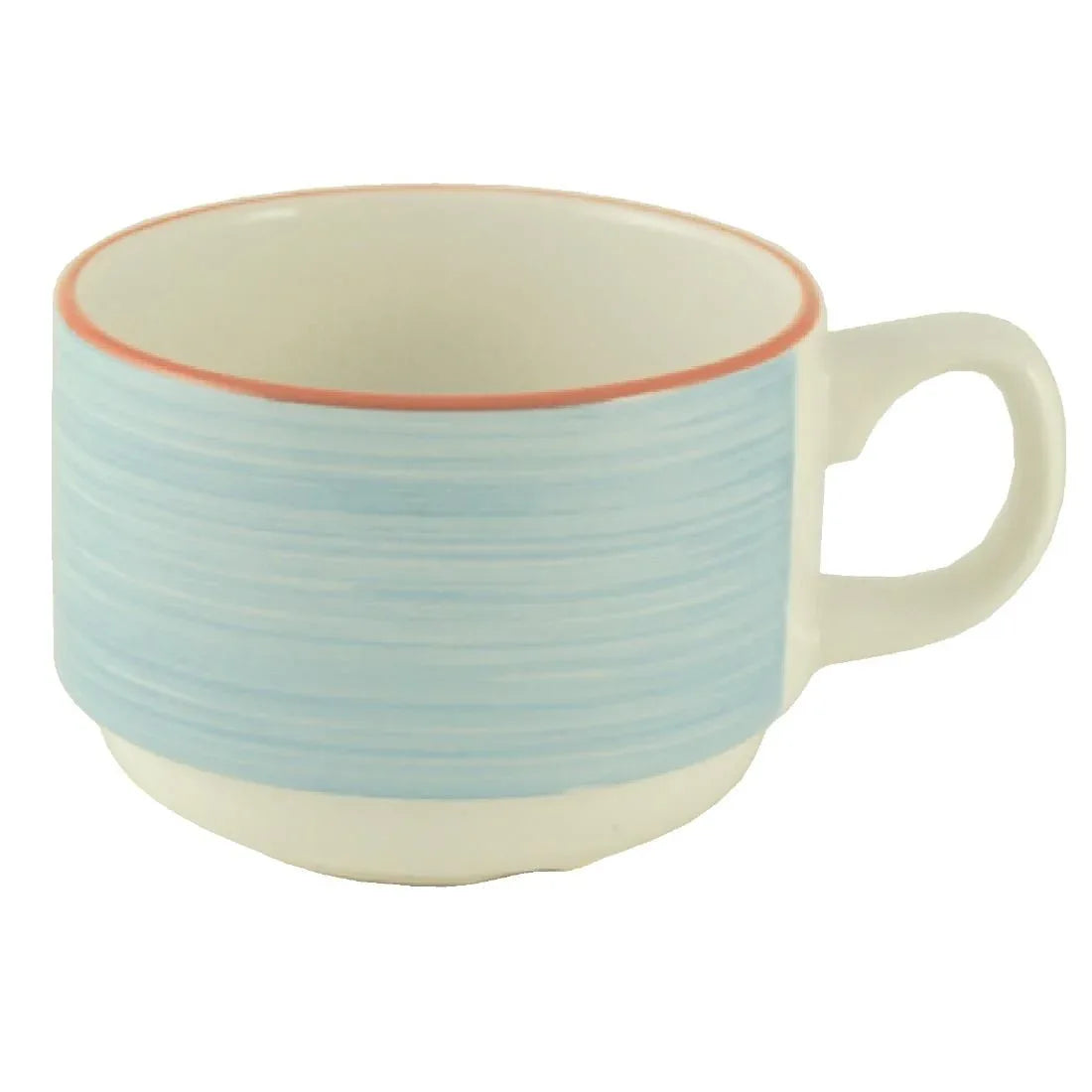 V3069 Steelite Rio Blue Slimline Stacking Cups 200ml (Pack of 36) - JD Catering Equipment Solutions Ltd