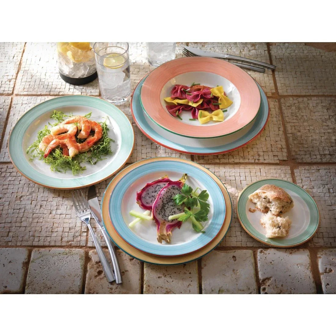 V2879 Steelite Rio Green Slimline Plates 157mm (Pack of 36) - JD Catering Equipment Solutions Ltd