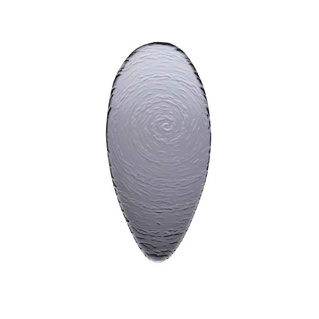 VV723 Steelite Scape Smoked Glass Oval Platters 300mm (Pack of 6) - JD Catering Equipment Solutions Ltd