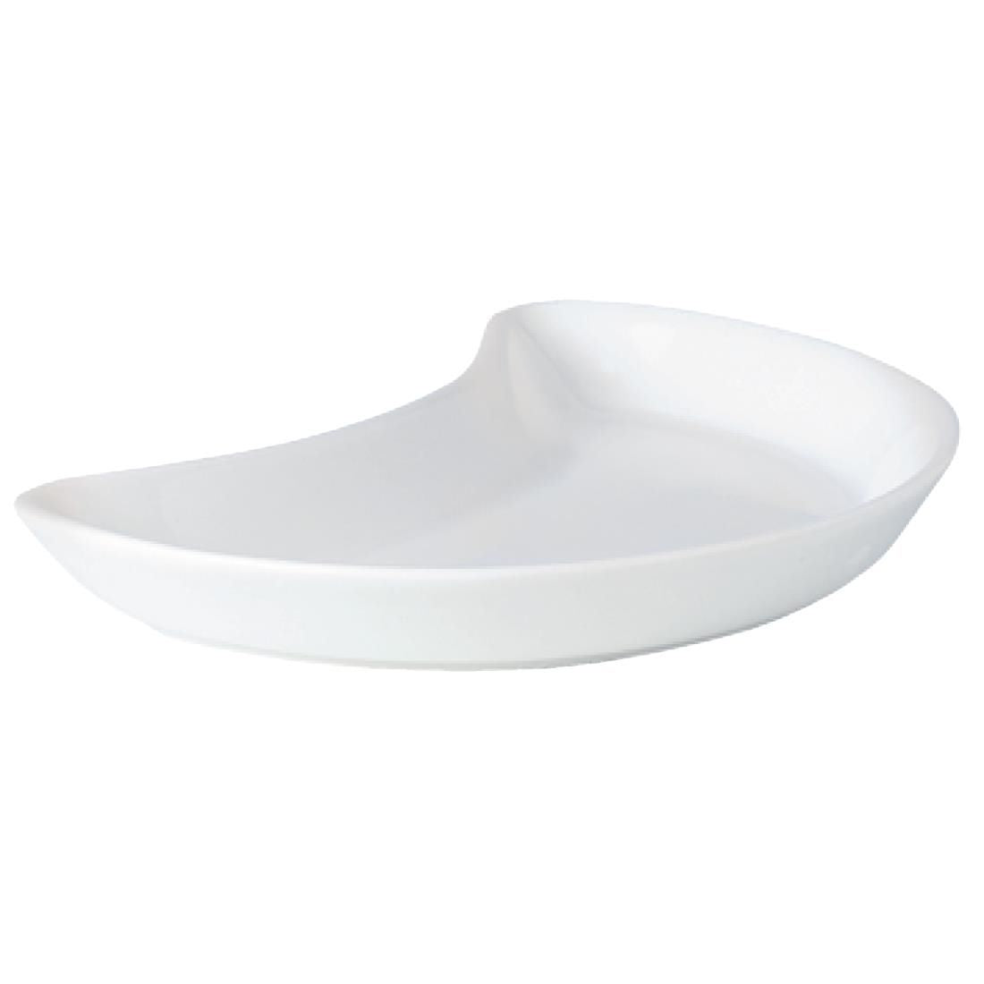 V0082 Steelite Simplicity White Crescent Salad Plates 202mm (Pack of 12)
