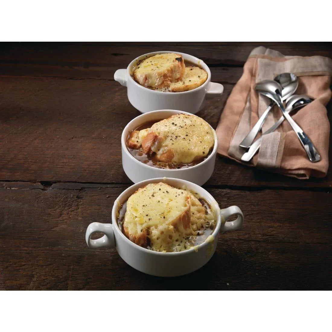 V0015 Steelite Simplicity White Lugged Stacking Soup Cups 285ml (Pack of 36) - JD Catering Equipment Solutions Ltd