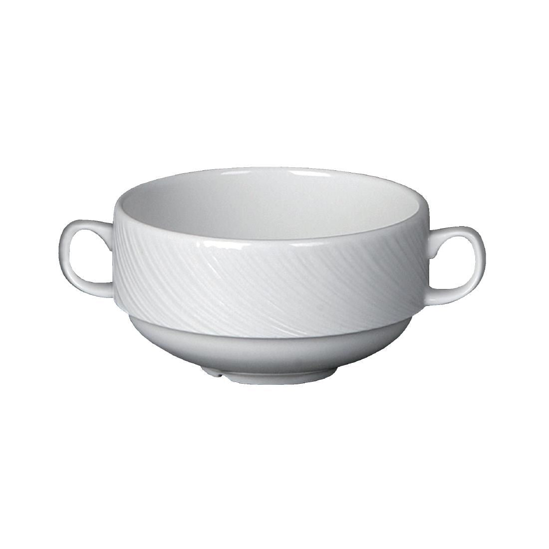 V6432 Steelite Spyro Handled Soup Cups 285ml (Pack of 36)