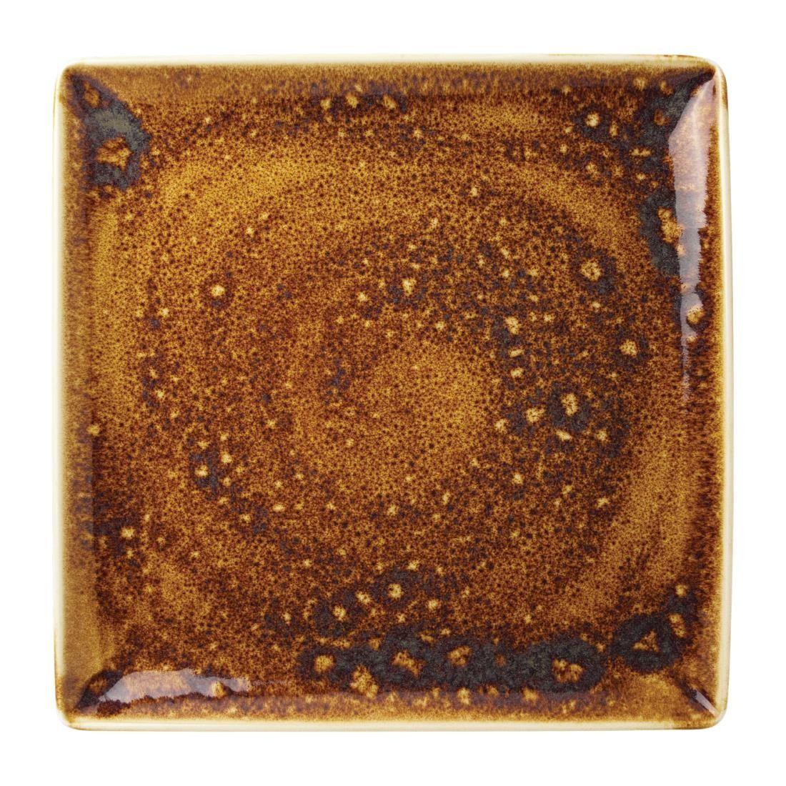 VV1842 Steelite Vesuvius Square One Amber 270 x 270mm (Pack of 12) - JD Catering Equipment Solutions Ltd