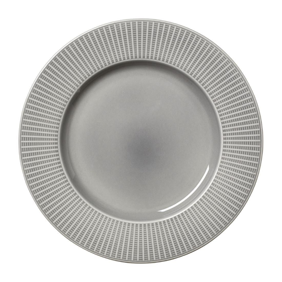 VV1793 Steelite Willow Mist Gourmet Plates Large Well Grey 285mm (Pack of 6)