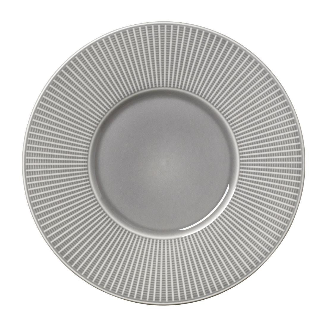 VV1794 Steelite Willow Mist Gourmet Plates Medium Well Grey 285mm (Pack of 6)