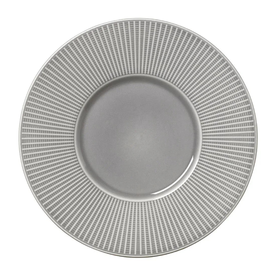 VV1794 Steelite Willow Mist Gourmet Plates Medium Well Grey 285mm (Pack of 6) - JD Catering Equipment Solutions Ltd