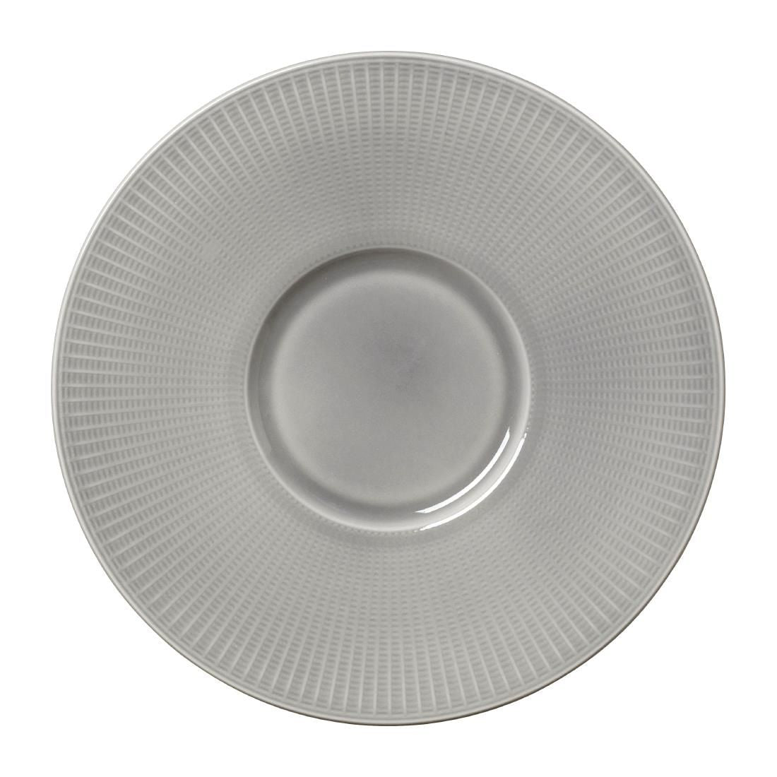 VV1795 Steelite Willow Mist Gourmet Plates Small Well Grey 285mm (Pack of 6)