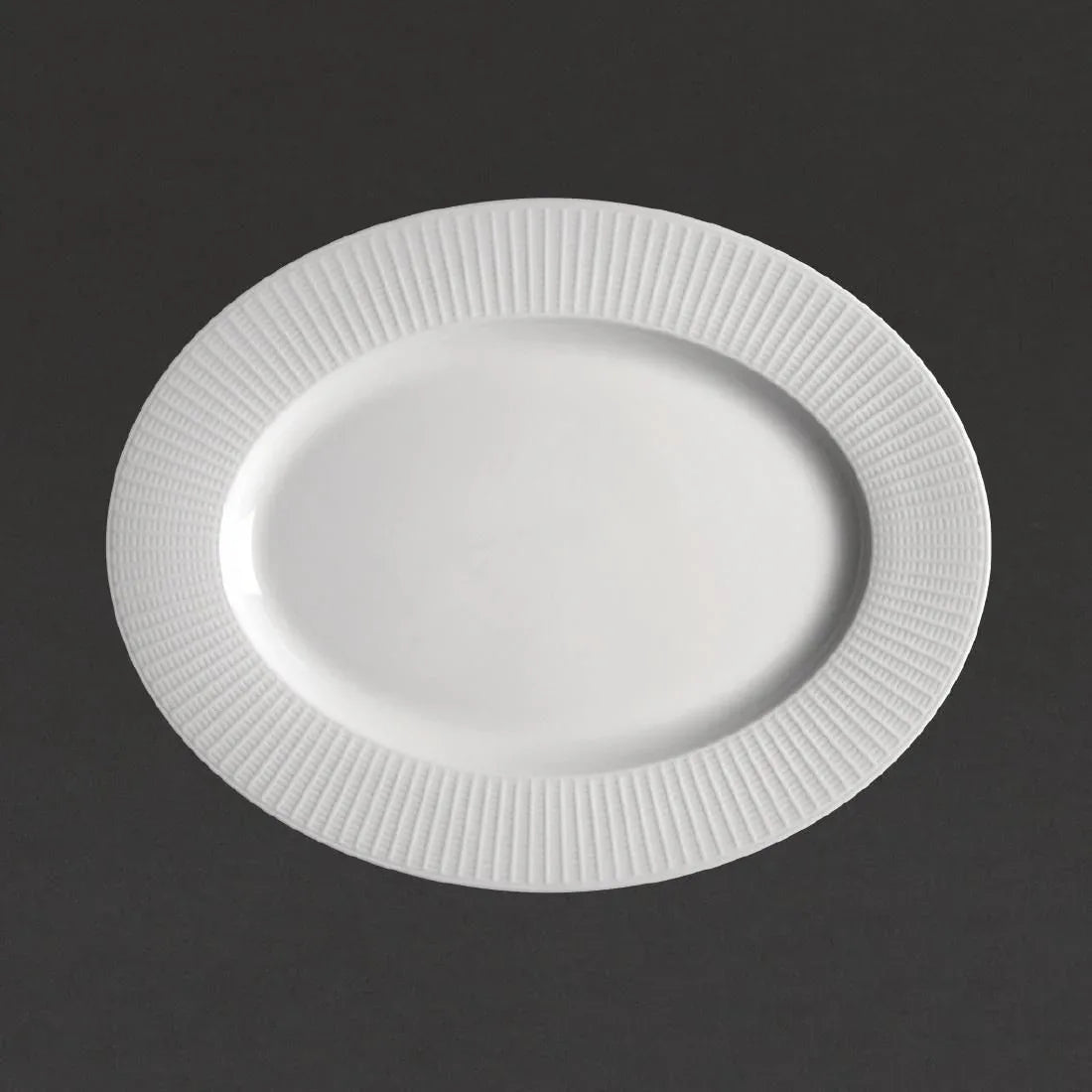 VV676 Steelite Willow Oval Plate. length 330mm. (Pack of 12) - JD Catering Equipment Solutions Ltd