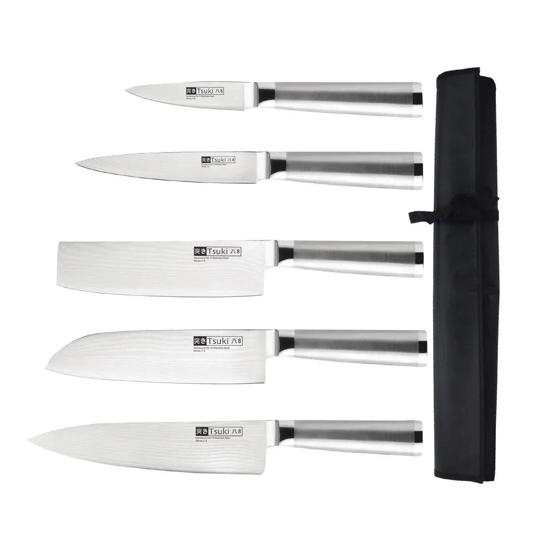 SA459 Tsuki 5 Piece Series 8 Knife Set and Wallet - JD Catering Equipment Solutions Ltd