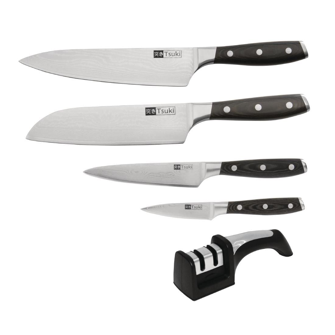 S789 Tsuki Knife Set and Sharpener
