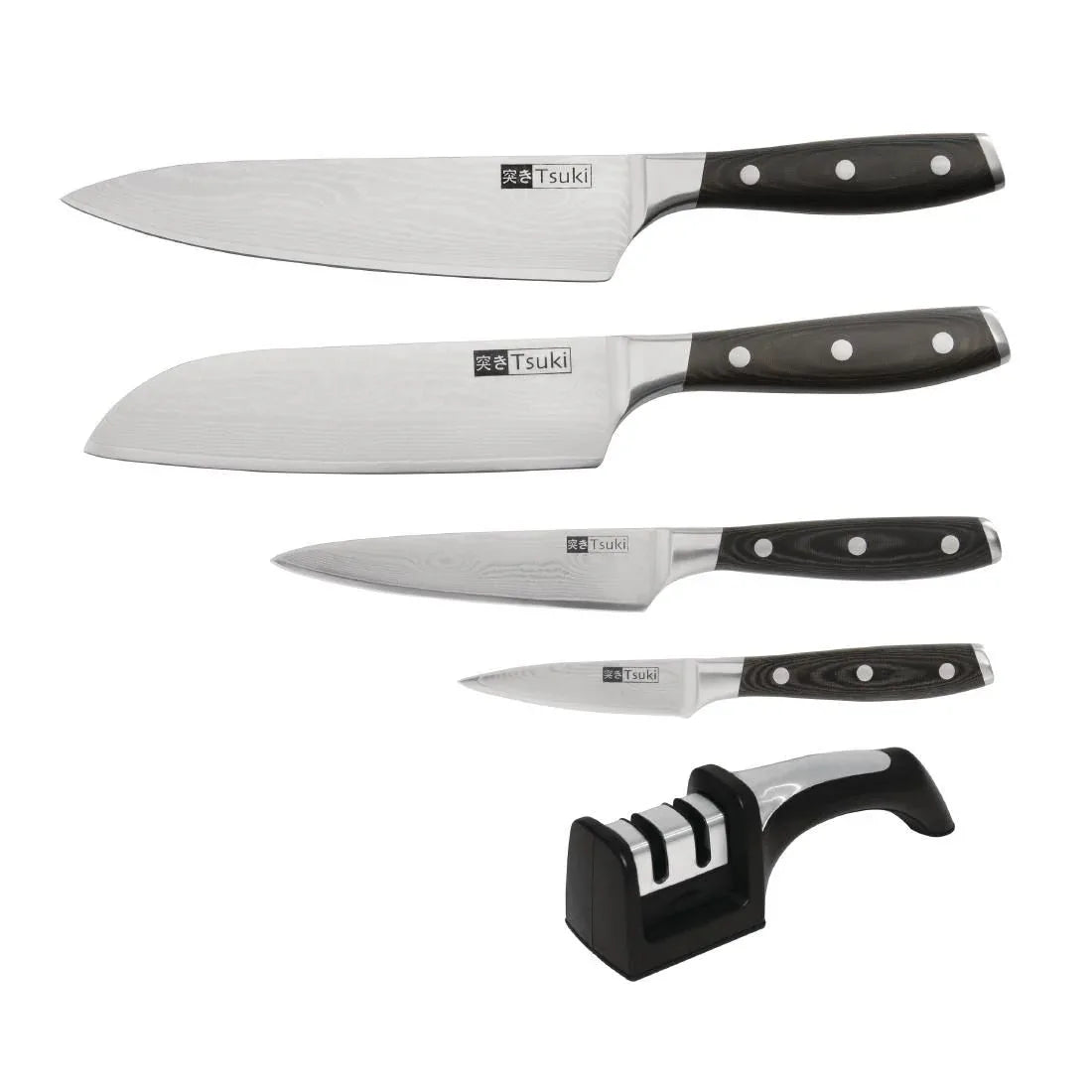 S789 Tsuki Knife Set and Sharpener - JD Catering Equipment Solutions Ltd