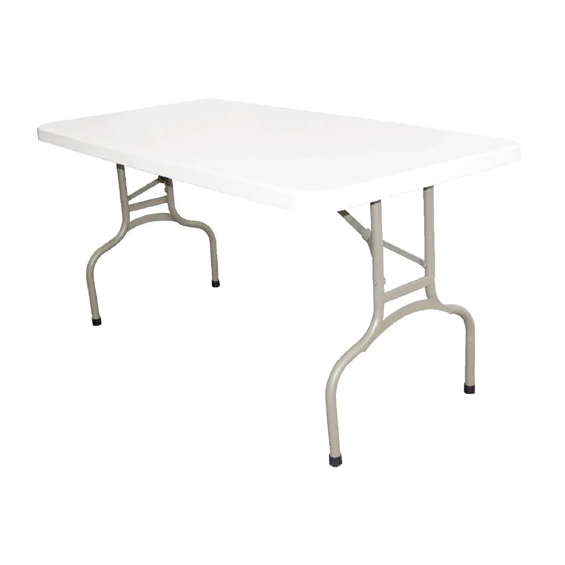 U544 Bolero PE Rectangular Folding Table White 5ft (Single) - JD Catering Equipment Solutions Ltd