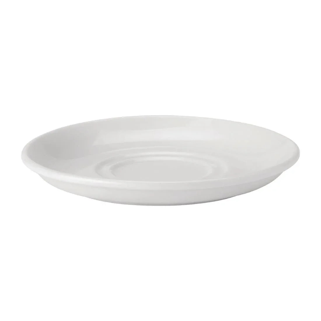 DY334 Utopia Pure White Double Well Saucers 150mm (Pack of 24) - JD Catering Equipment Solutions Ltd
