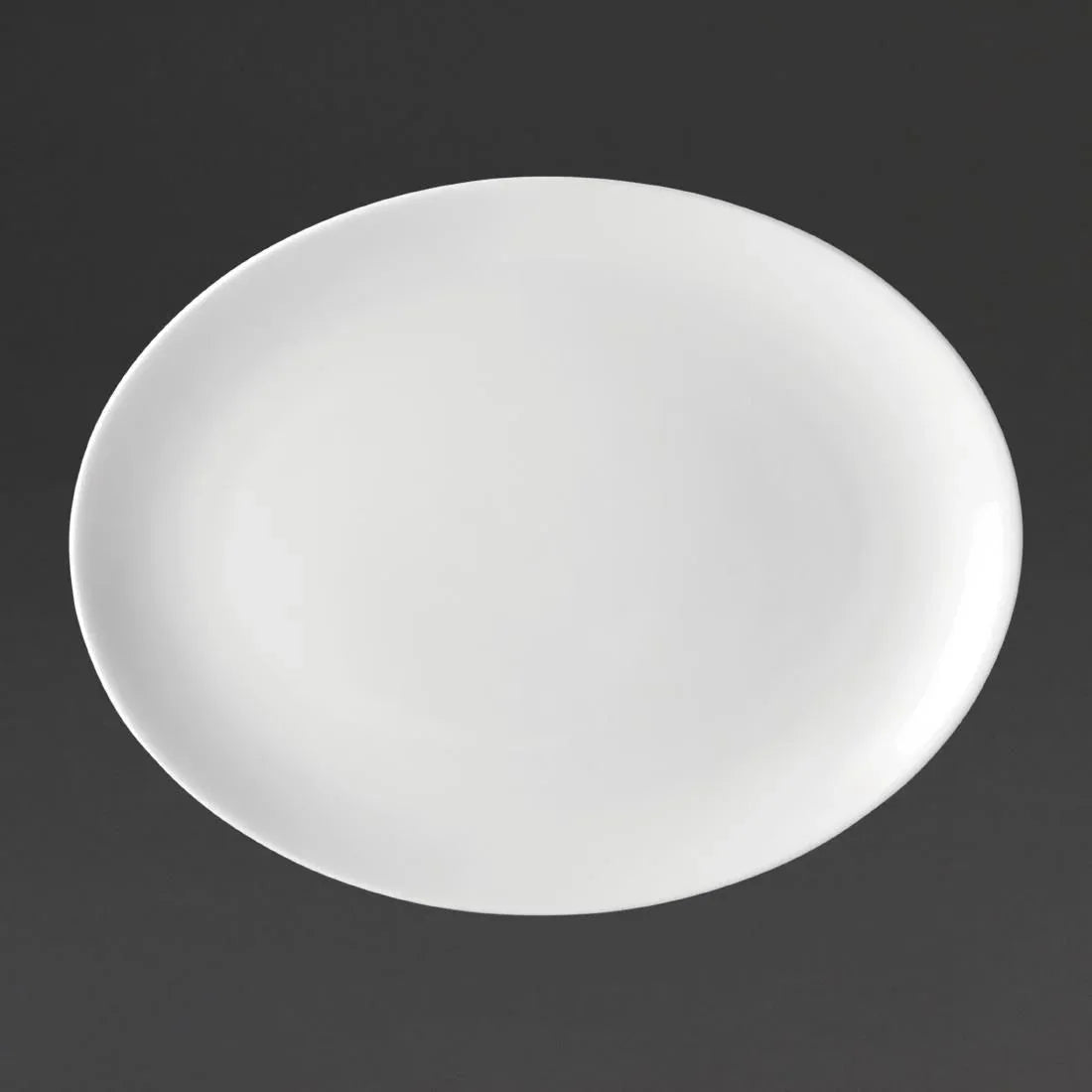 DY320 Utopia Pure White Oval Plates 250mm (Pack of 24) - JD Catering Equipment Solutions Ltd