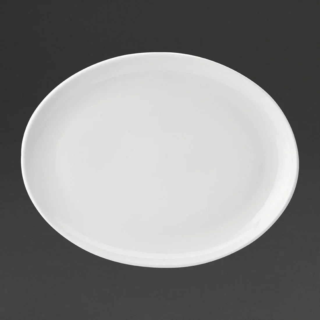DY322 Utopia Pure White Oval Plates 360mm (Pack of 18) - JD Catering Equipment Solutions Ltd