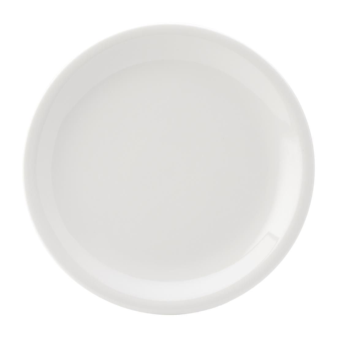 DY319 Utopia Titan Narrow Rimmed Plates White 260mm (Pack of 6)