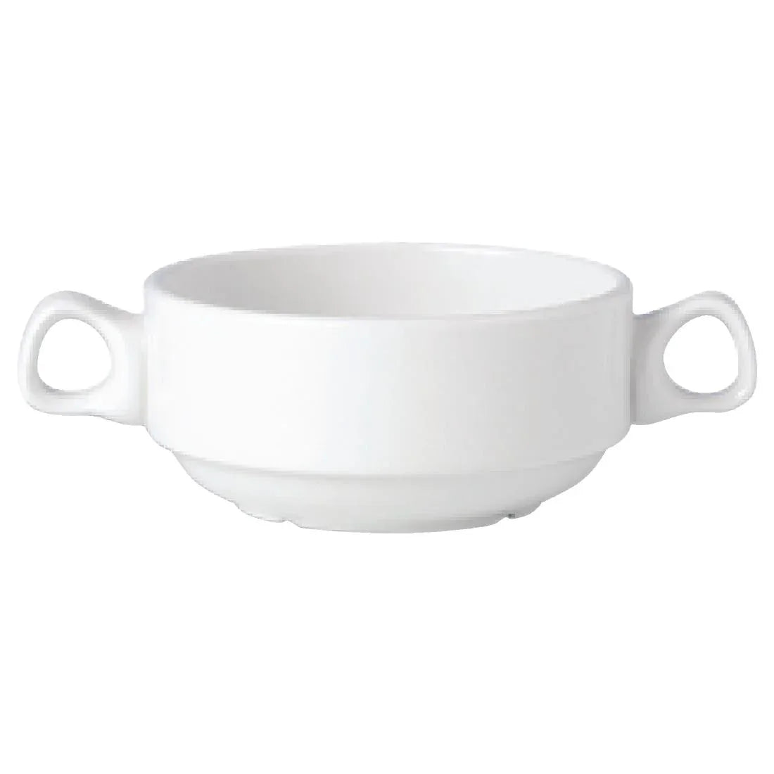 V0017 Steelite Simplicity White Handled Stacking Soup Cups 285ml (Pack of 36) - JD Catering Equipment Solutions Ltd