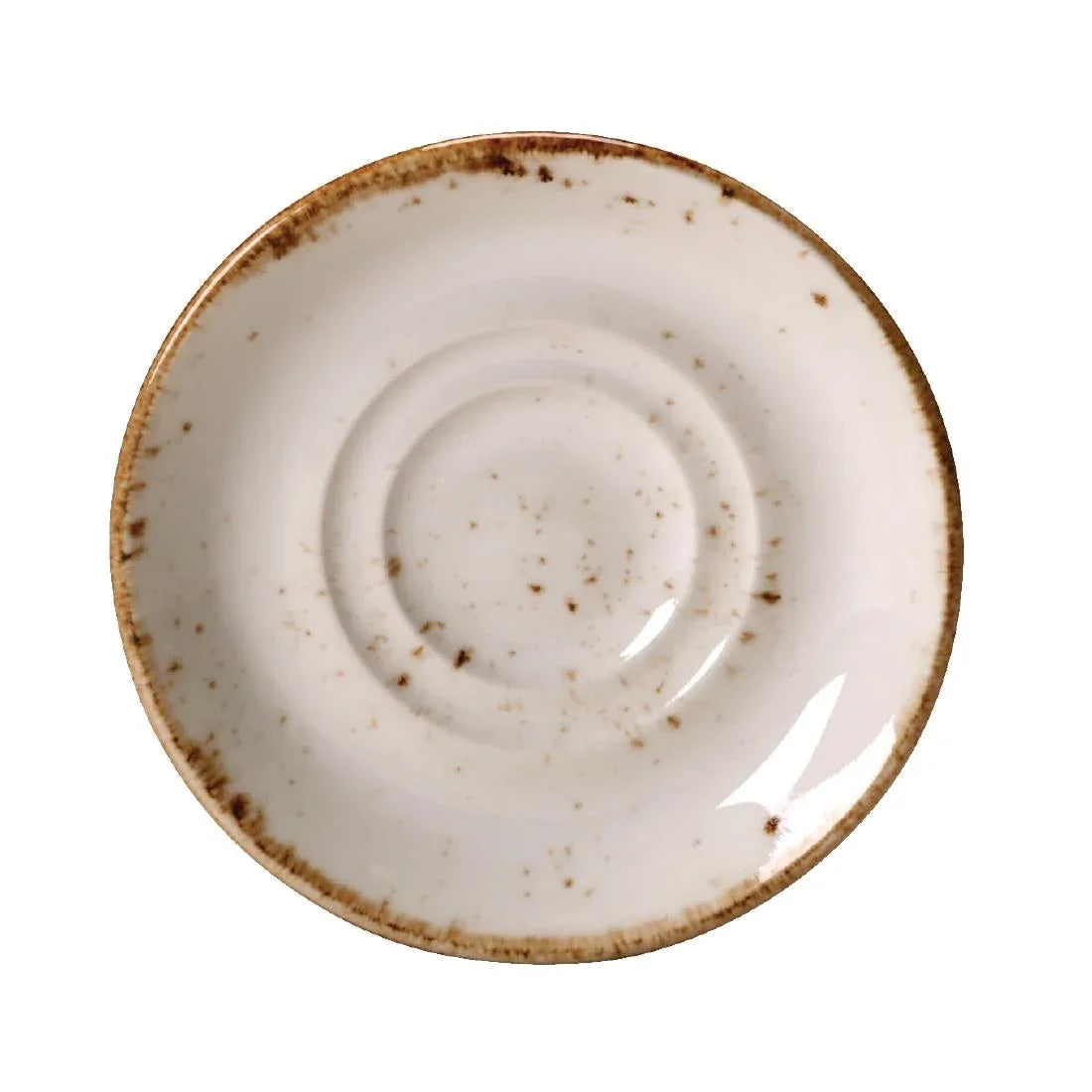 V536 Steelite Craft White Saucer Double Well Small (Pack of 36) - JD Catering Equipment Solutions Ltd