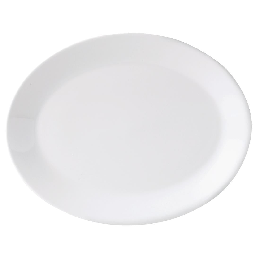 V6894 Steelite Monaco White Mandarin Oval Dishes 330mm (Pack of 12)