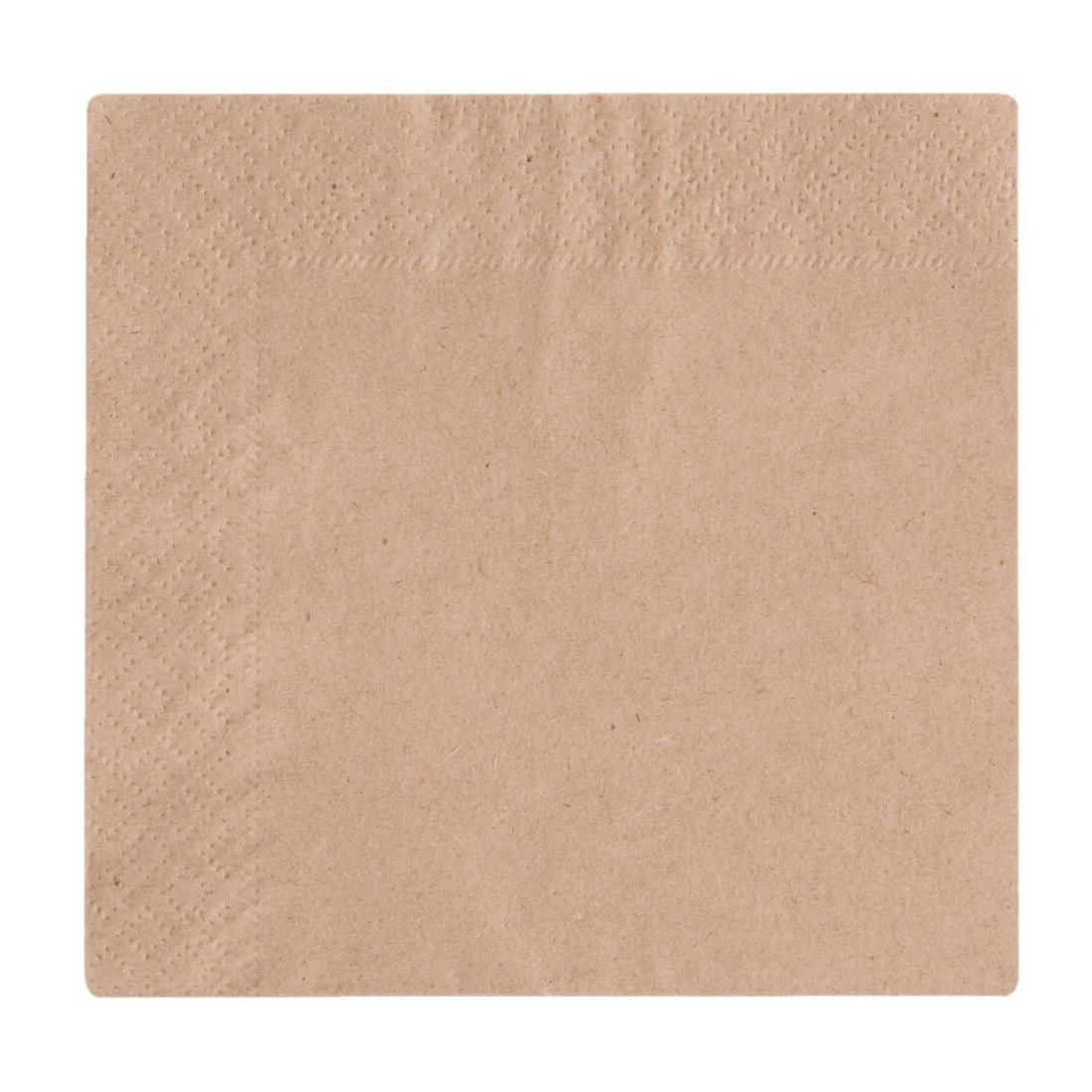 DW629 Vegware Compostable Unbleached Cocktail Napkins 240mm (Pack of 4000)