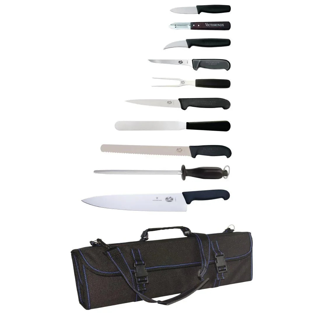 S853 Victorinox 11 Piece Knife Set with Wallet - JD Catering Equipment Solutions Ltd