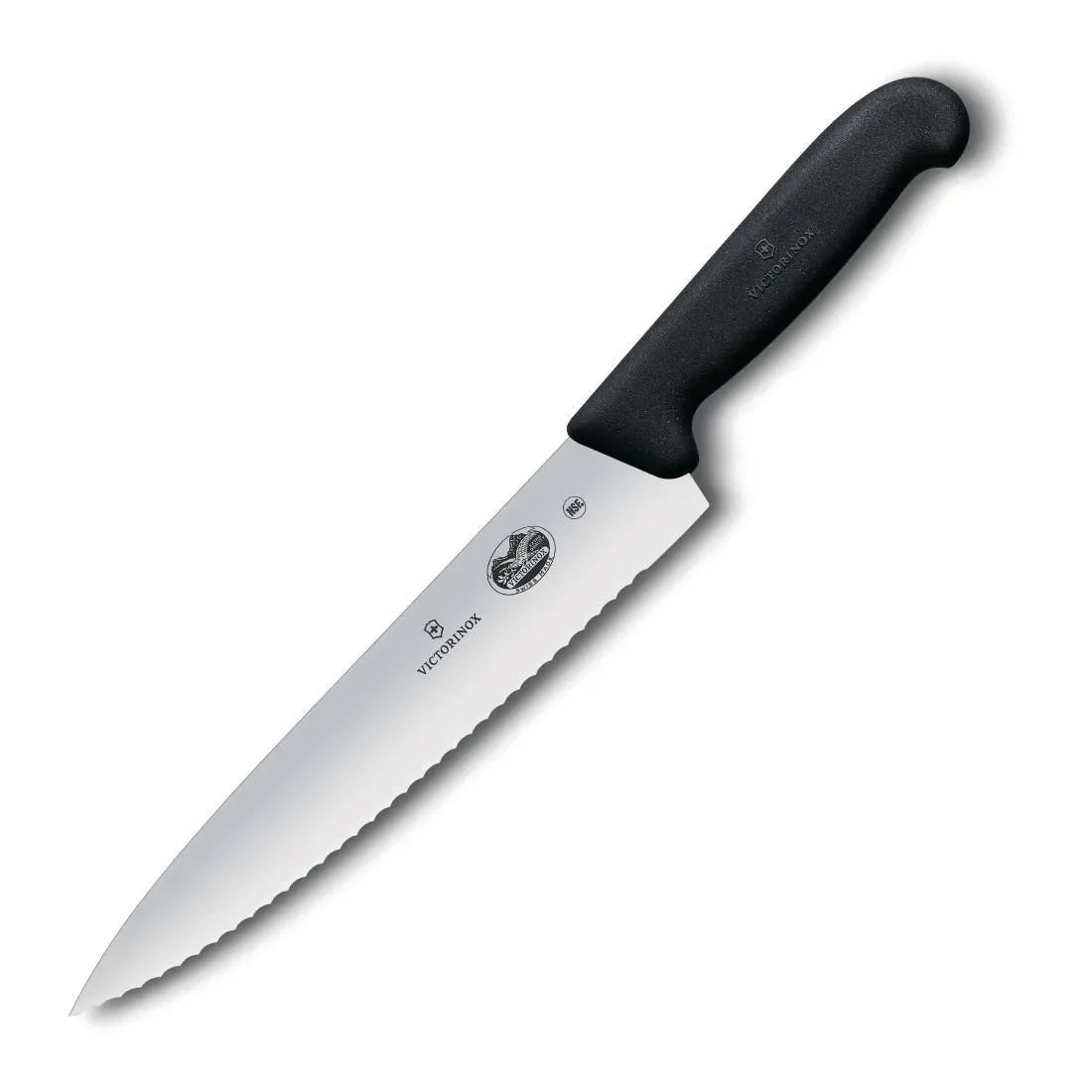 CC267 Victorinox Fibrox Serrated Carving Knife 25.5cm - JD Catering Equipment Solutions Ltd