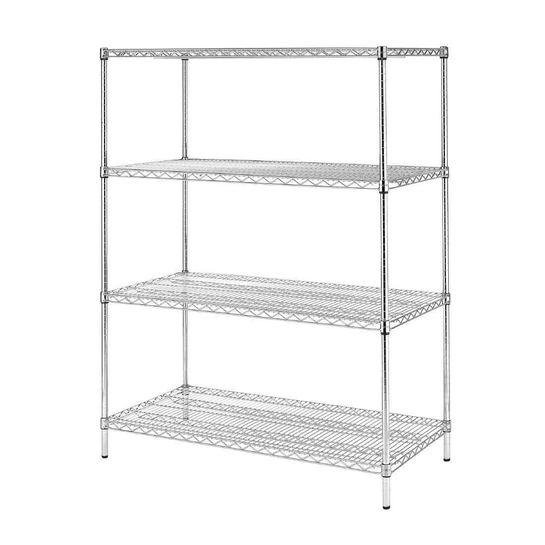 U258 Vogue 4 Tier Wire Shelving Kit 1525x610mm