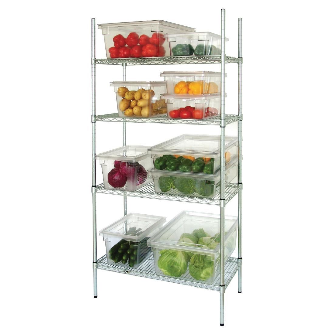 U256 Vogue 4 Tier Wire Shelving Kit 915x610mm