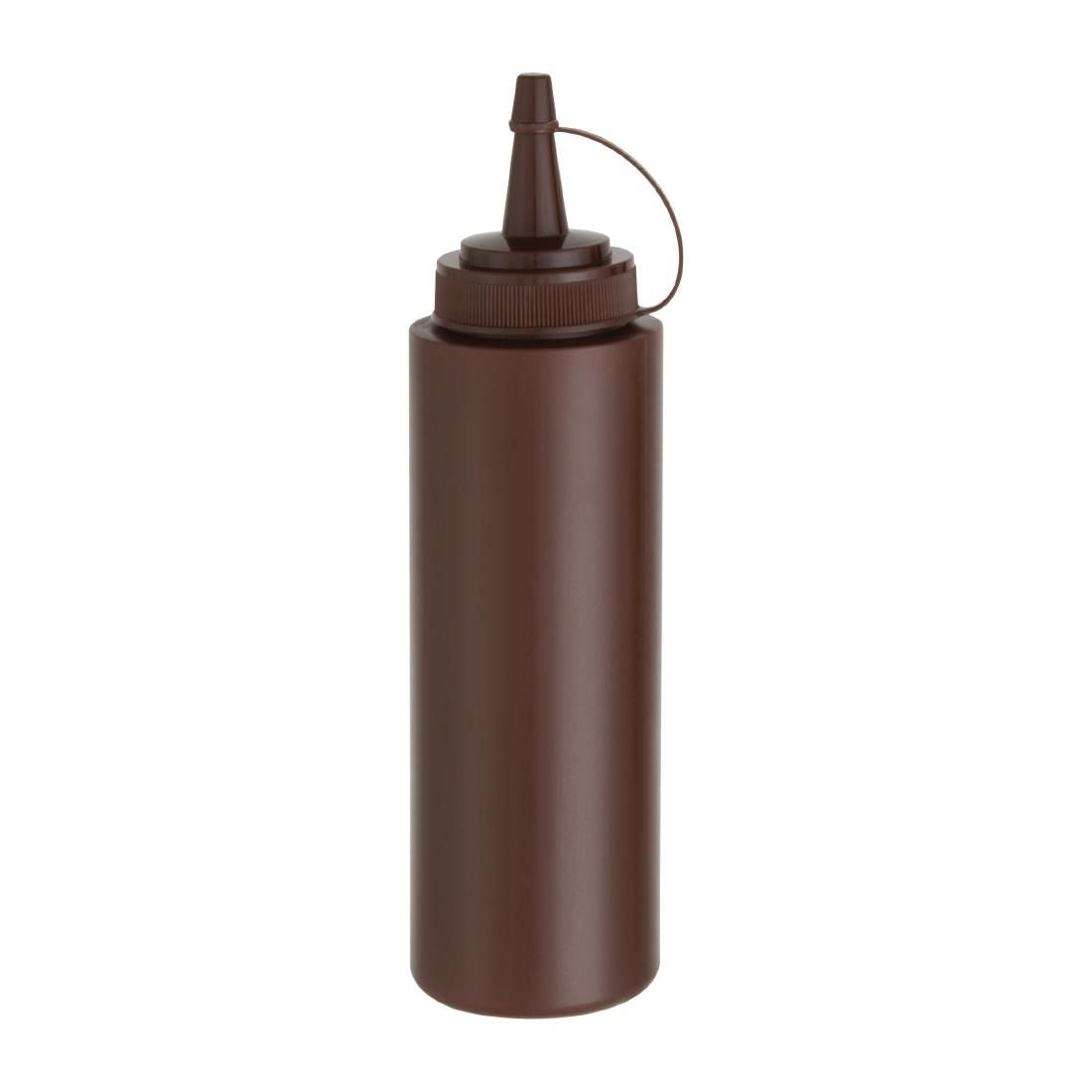 E624 Vogue Brown Squeeze Sauce Bottle 8oz