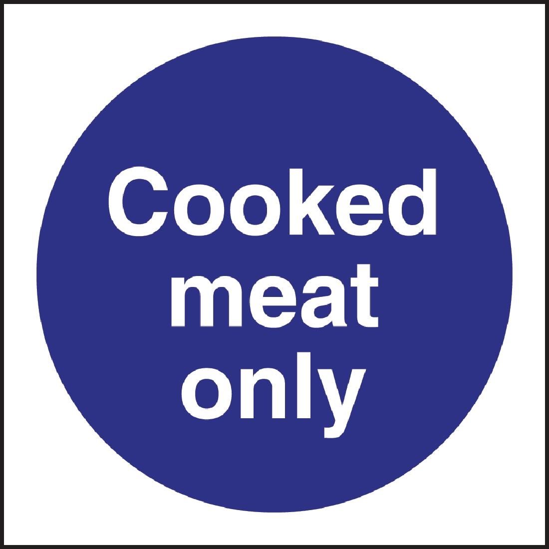 L959 Vogue Cooked Meat Only Sign