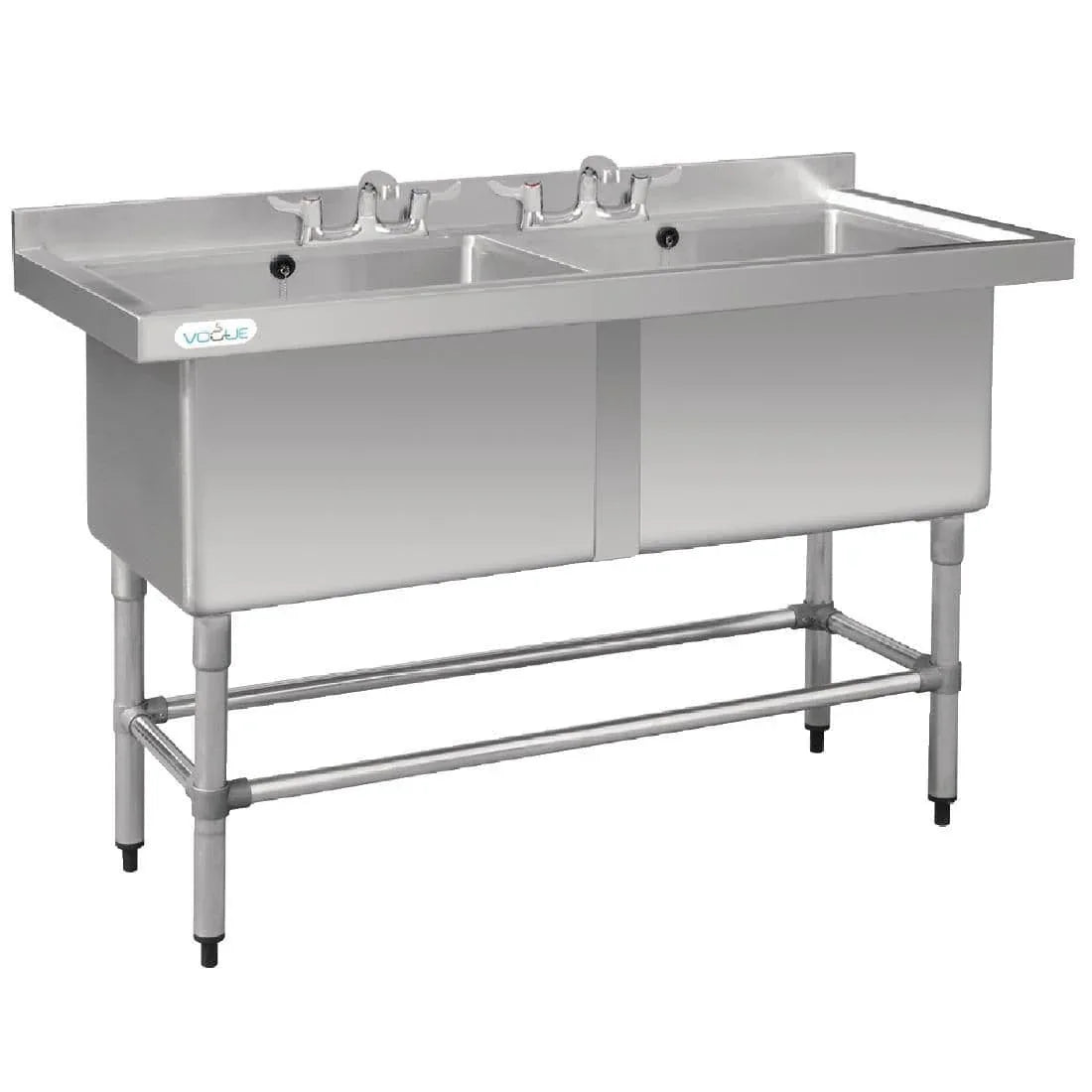 CF406 Vogue Double Deep Pot Sink - JD Catering Equipment Solutions Ltd