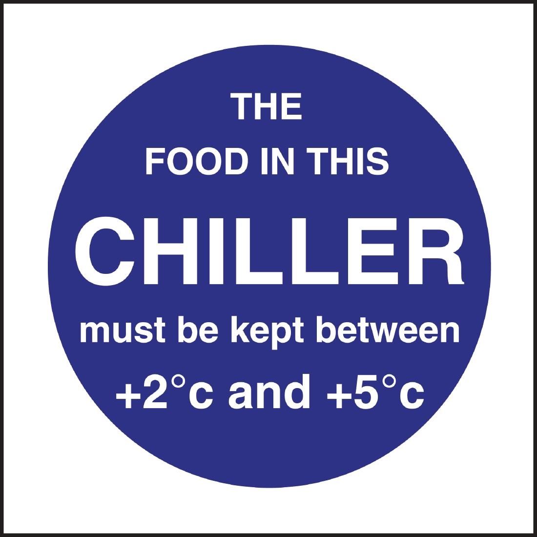 L838 Vogue Food In This Chiller Sign