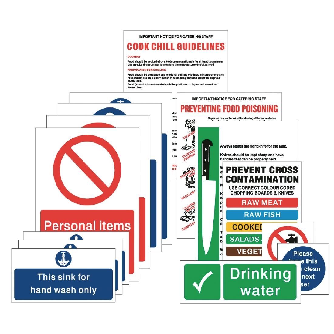 W192 Vogue Food Preparation Sign Pack