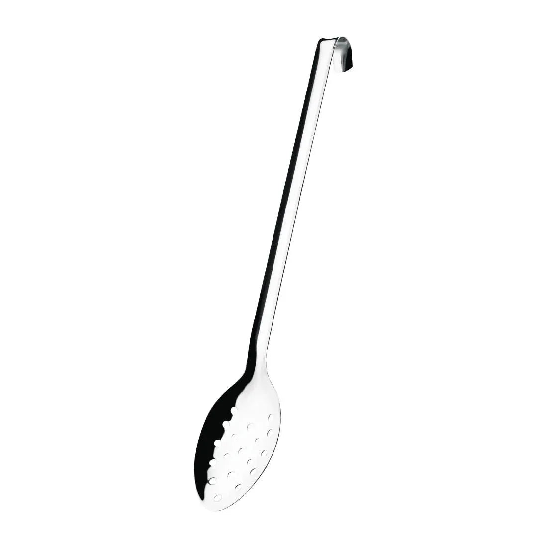 L672 Vogue Long Perforated Spoon with Hook 16" - JD Catering Equipment Solutions Ltd