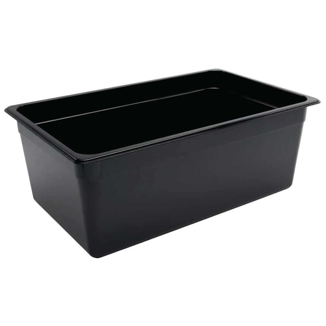 U457 Vogue Polycarbonate 1/1 Gastronorm Container 200mm Black - JD Catering Equipment Solutions Ltd
