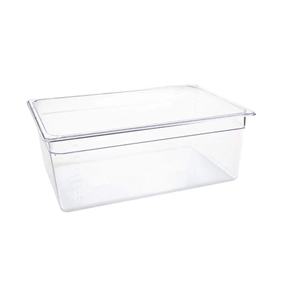 U227 Vogue Polycarbonate 1/1 Gastronorm Container 200mm Clear - JD Catering Equipment Solutions Ltd